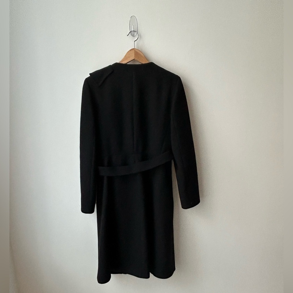 PRADA BLACK VIRGIN WOOL PEACOAT - Picture 10 of 14